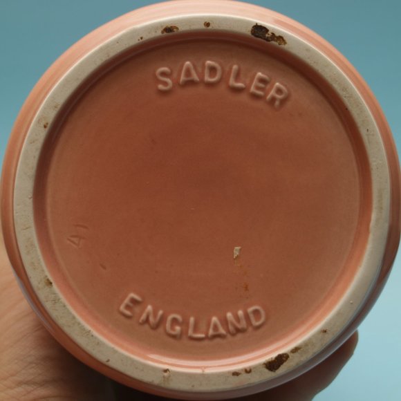 Dusty Pink Vintage Sadler Vase Ceramic England Flower Vase Pottery, Grapevine - Picture 2 of 5